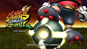 Mario Strikers Charged screen shot title